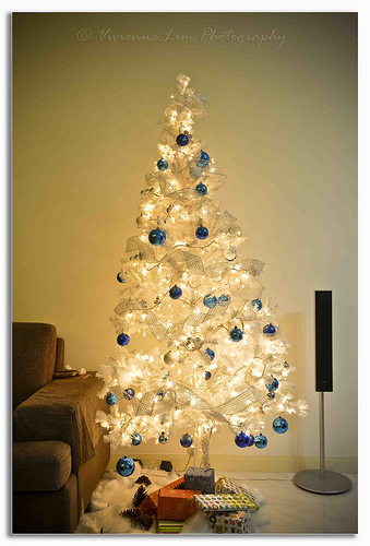 white christmas tree 3