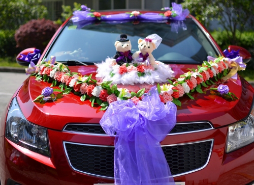 wedding car decoration